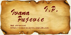 Ivana Pujević vizit kartica